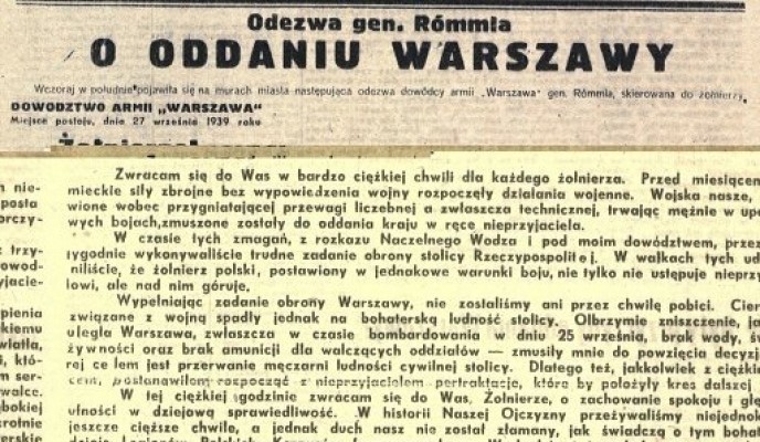 kapitulacja warszawy